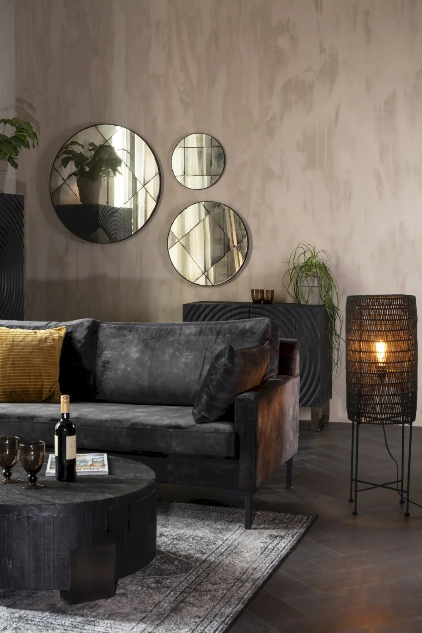 Outlet Dutchbone Kari Vloerlamp Black