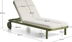 Best Kave Home Kionia Ligstoel Groen