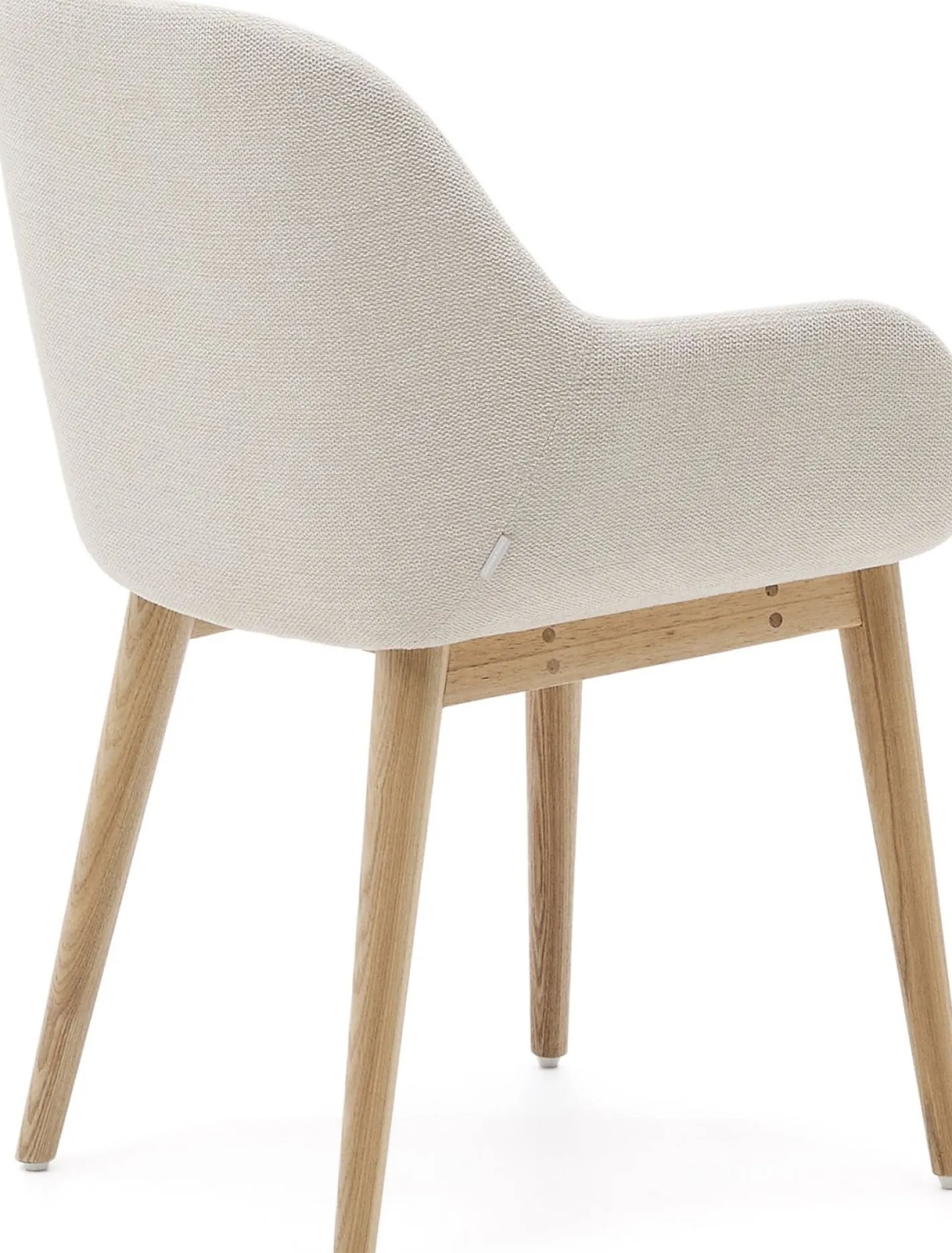 Online Kave Home Konna Essenhout Eetkamerstoel Creme, Naturel