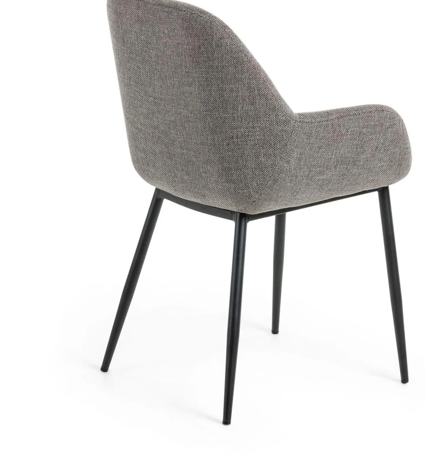 Discount Kave Home Konna Staal Eetkamerstoel Grijs, Zwart