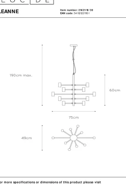 Clearance Lucide Leanne Hanglamp Zwart