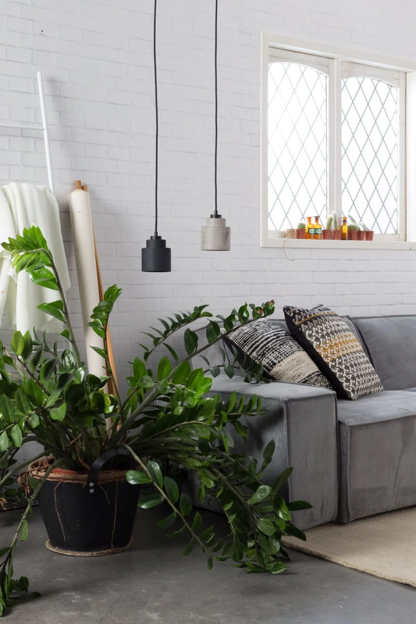 Sale Zuiver Left (set van 6) Hanglamp Concrete