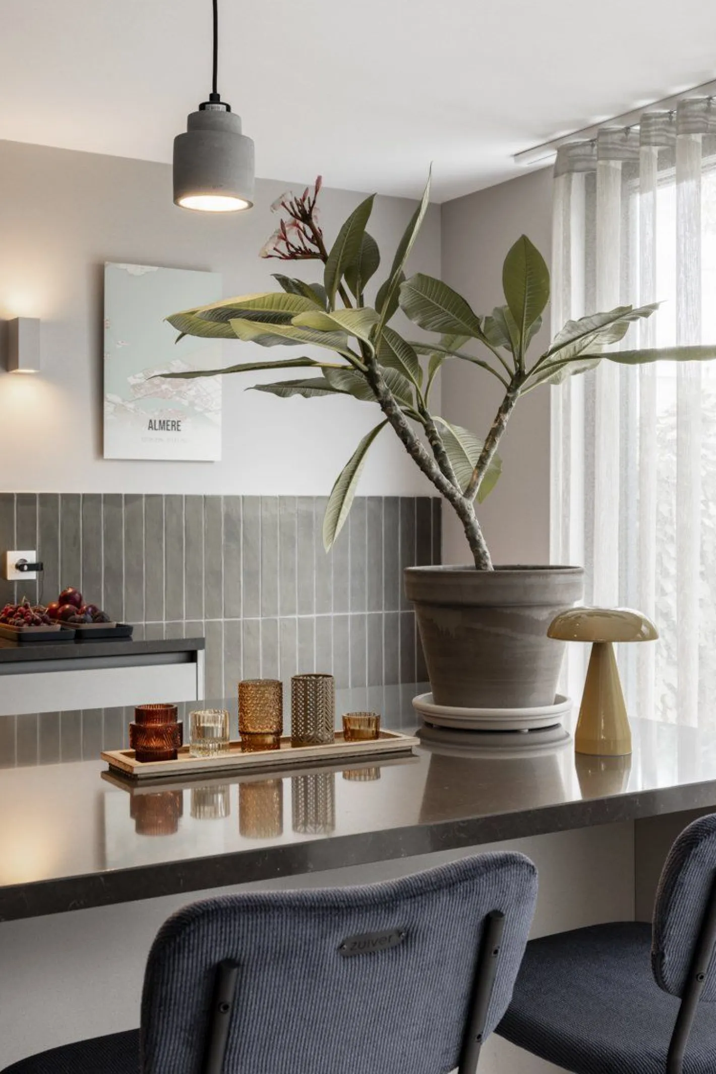 Sale Zuiver Left (set van 6) Hanglamp Concrete