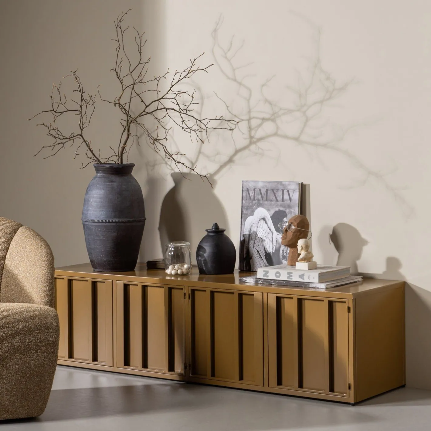 Outlet WOOOD Level Tv-meubel Honey Yellow
