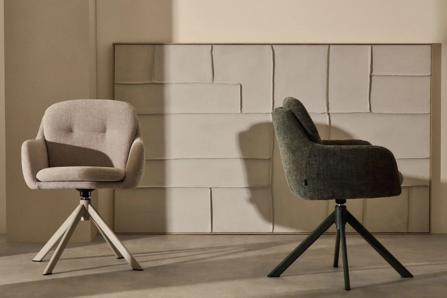 Online Kave Home Lexa Eetkamerstoel Beige