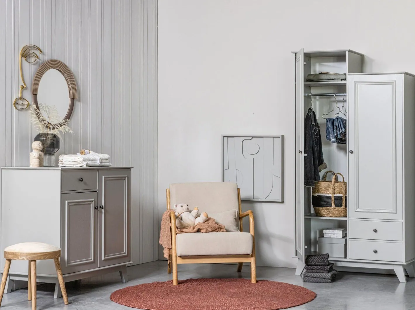 Outlet WOOOD Lily Opbergkast Clay