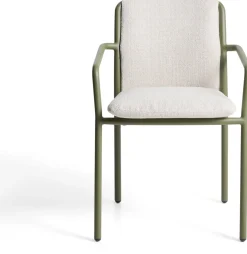 New Kave Home Linosa Tuinstoel Groen, Beige