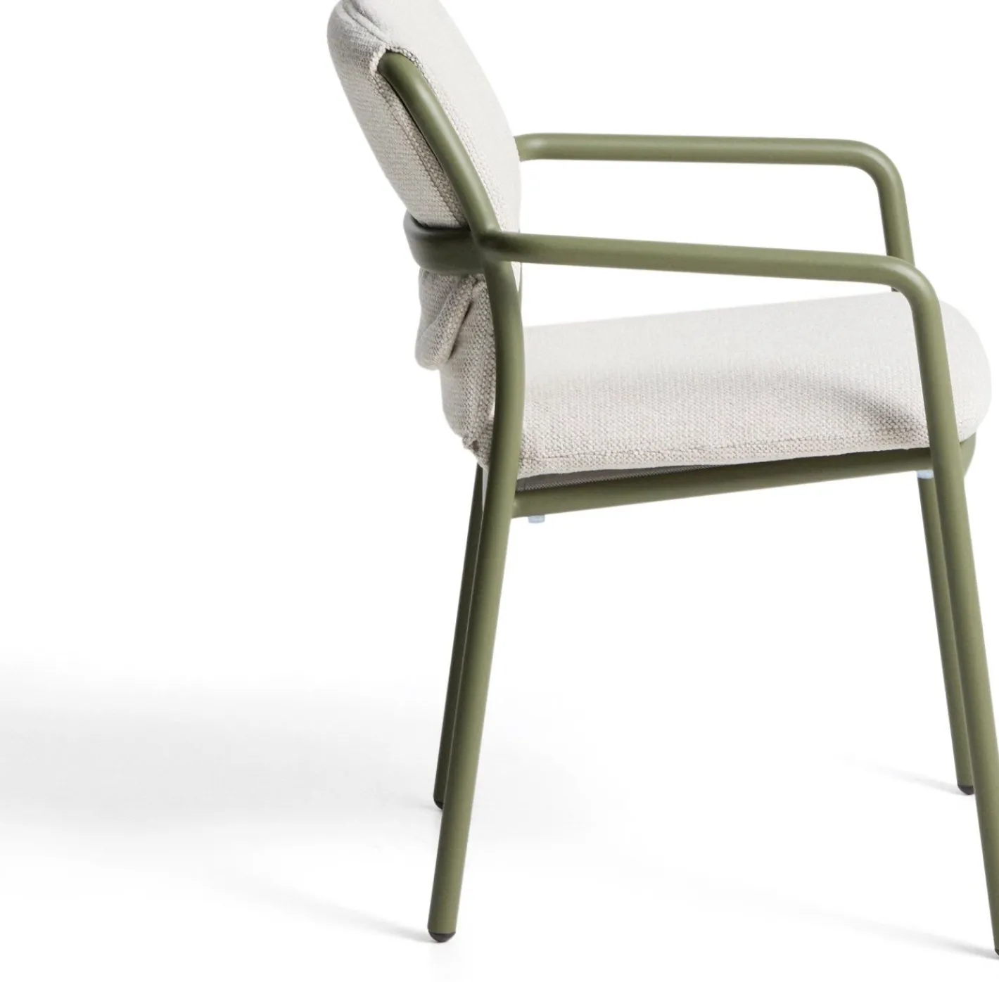 New Kave Home Linosa Tuinstoel Groen, Beige
