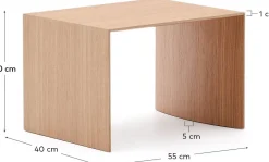 Discount Kave Home Litto Bijzettafel Lichtbruin