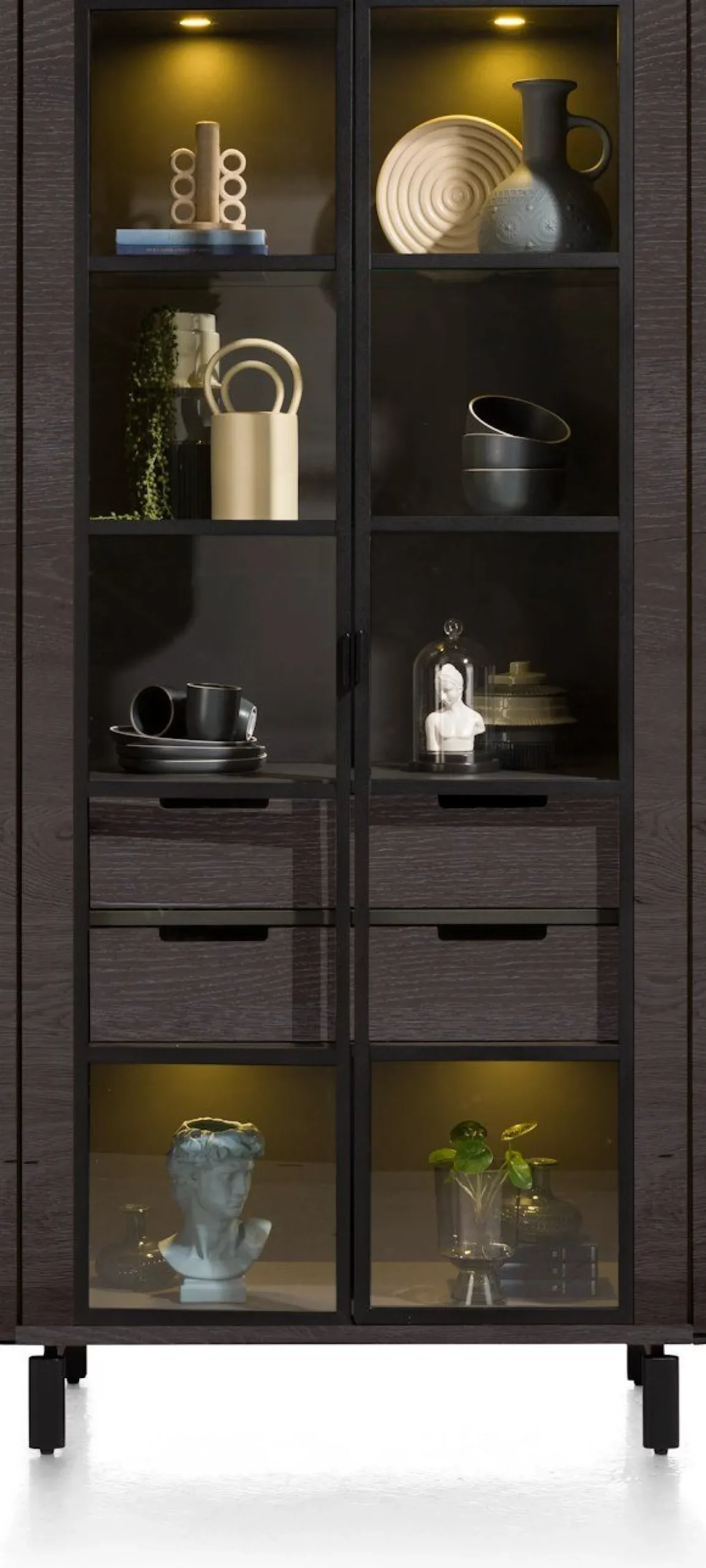 New Henders en Hazel Livada Vitrinekast Onyx