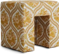 Discount HKLIVING Lobby Hocker Oranje, Geel, Wit