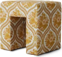 Discount HKLIVING Lobby Hocker Oranje, Geel, Wit