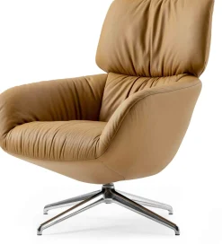 New Leolux Lodey Plus Fauteuil Brown orange