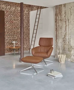 New Leolux Lodey Plus Fauteuil Brown orange