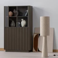 Online WOOOD Loft Strepen Vloerlamp Naturel
