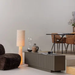 Online WOOOD Loft Strepen Vloerlamp Naturel