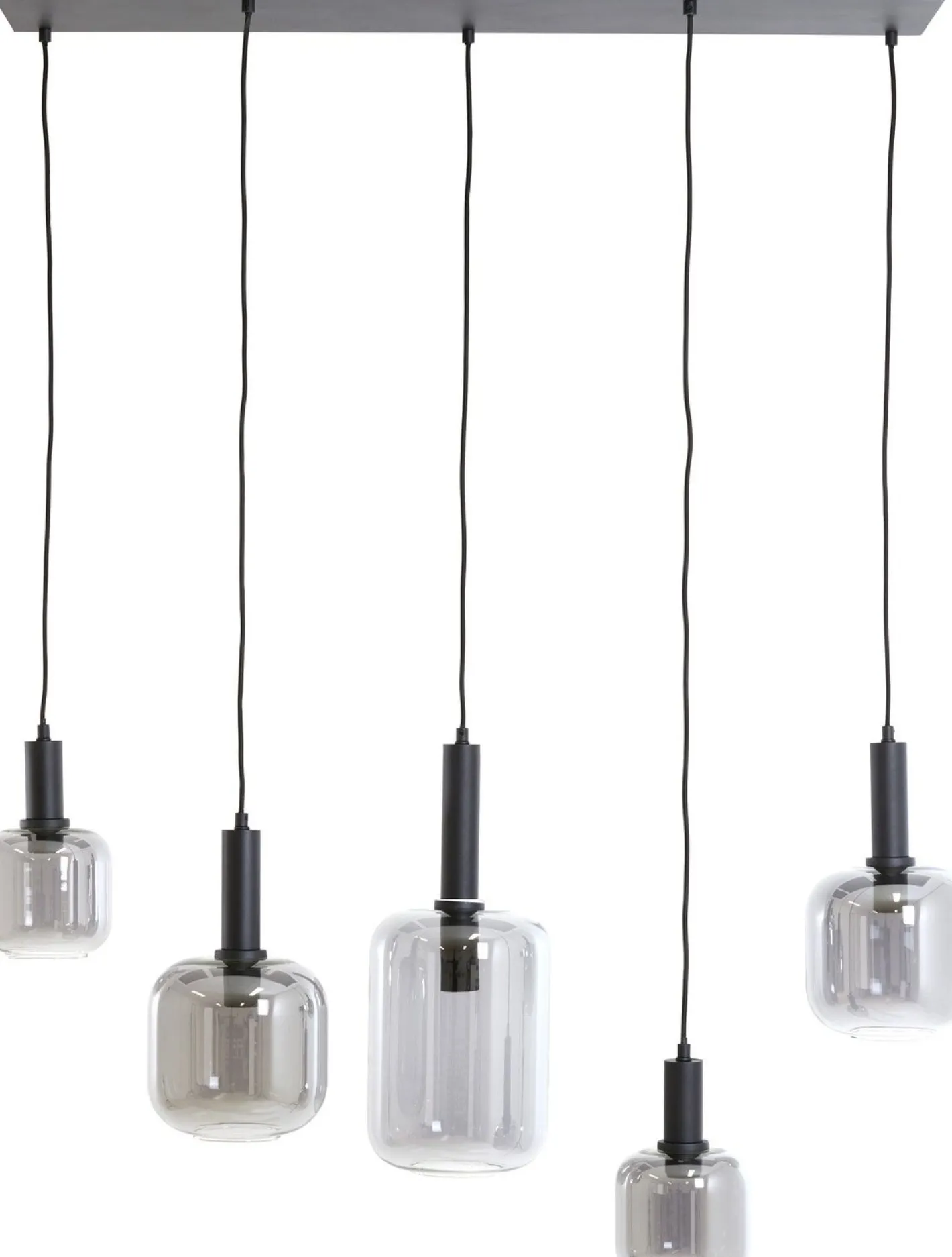 Discount Trendhopper Loki 5-lichts Hanglamp Zwart, Smoke