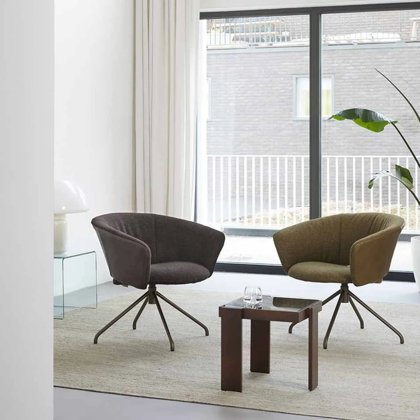 Outlet LABEL Vandenberg Lola Draaifauteuil Groen