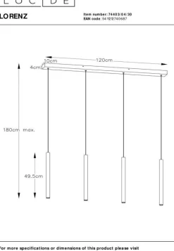 Sale Lucide Lorenz Hanglamp Zwart