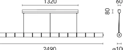 Outlet Flos Luce Orizzontale Hanglamp Aluminium