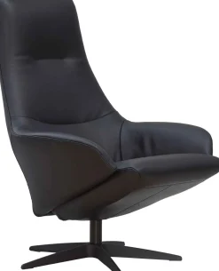 New Gealux Lucid Relaxfauteuil + Hocker Zwart