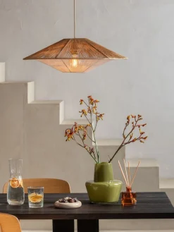 New Good&Mojo Lumbini L Hanglamp Natural, White