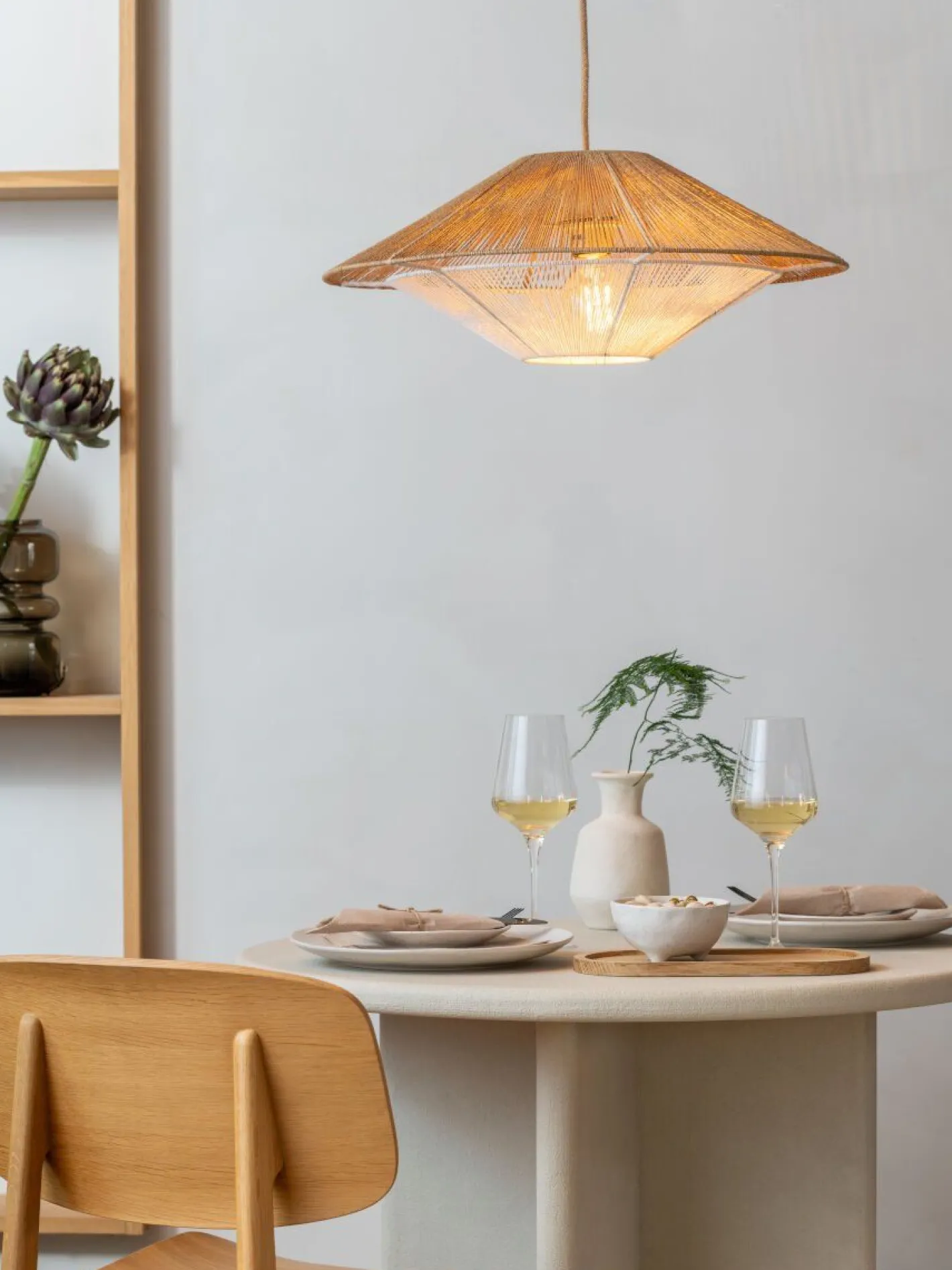 New Good&Mojo Lumbini S Hanglamp Natural, White