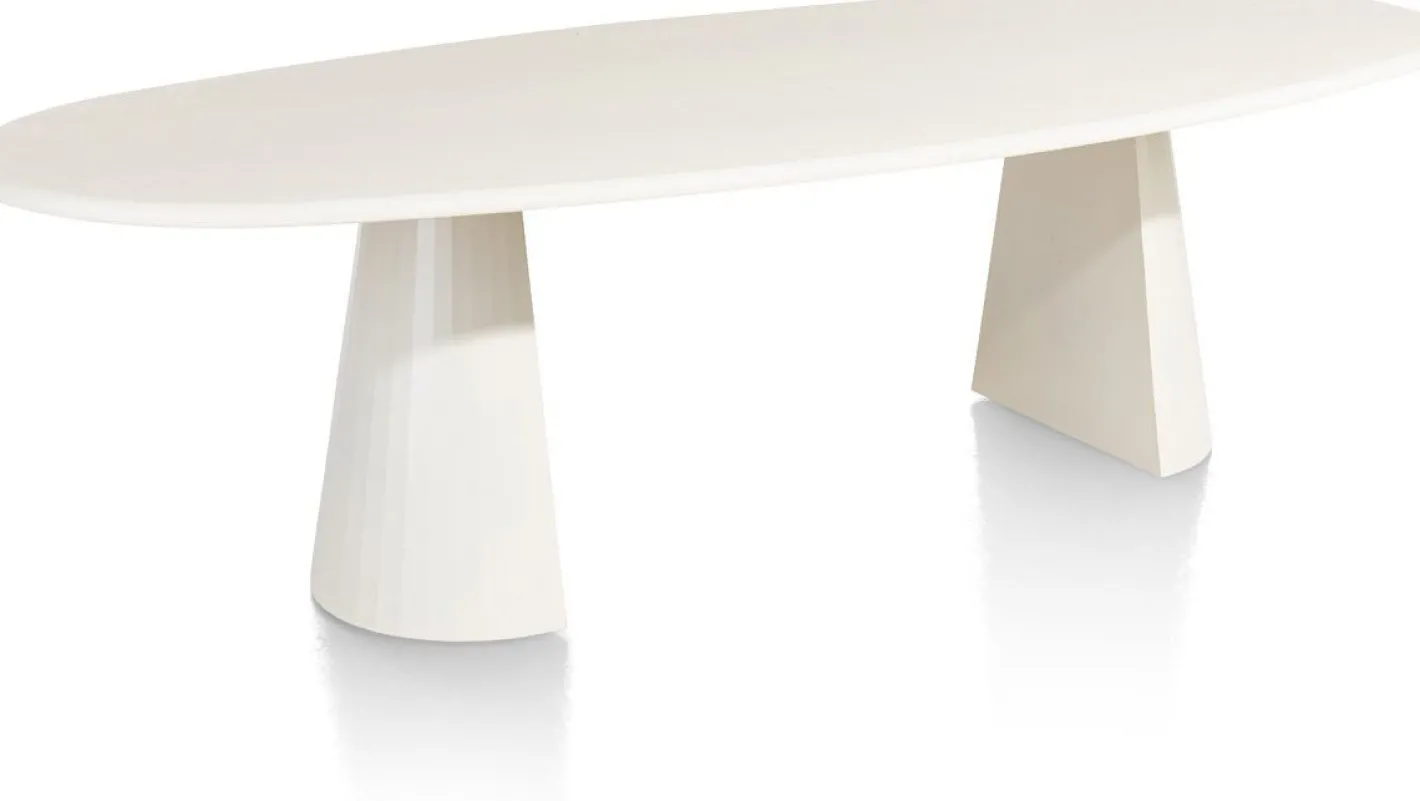 Online XOOON Lund Cone Nebbia Eettafel Stone Skin