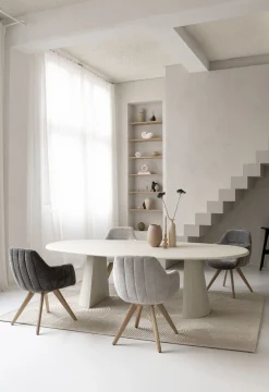 Online XOOON Lund Cone Nebbia Eettafel Stone Skin