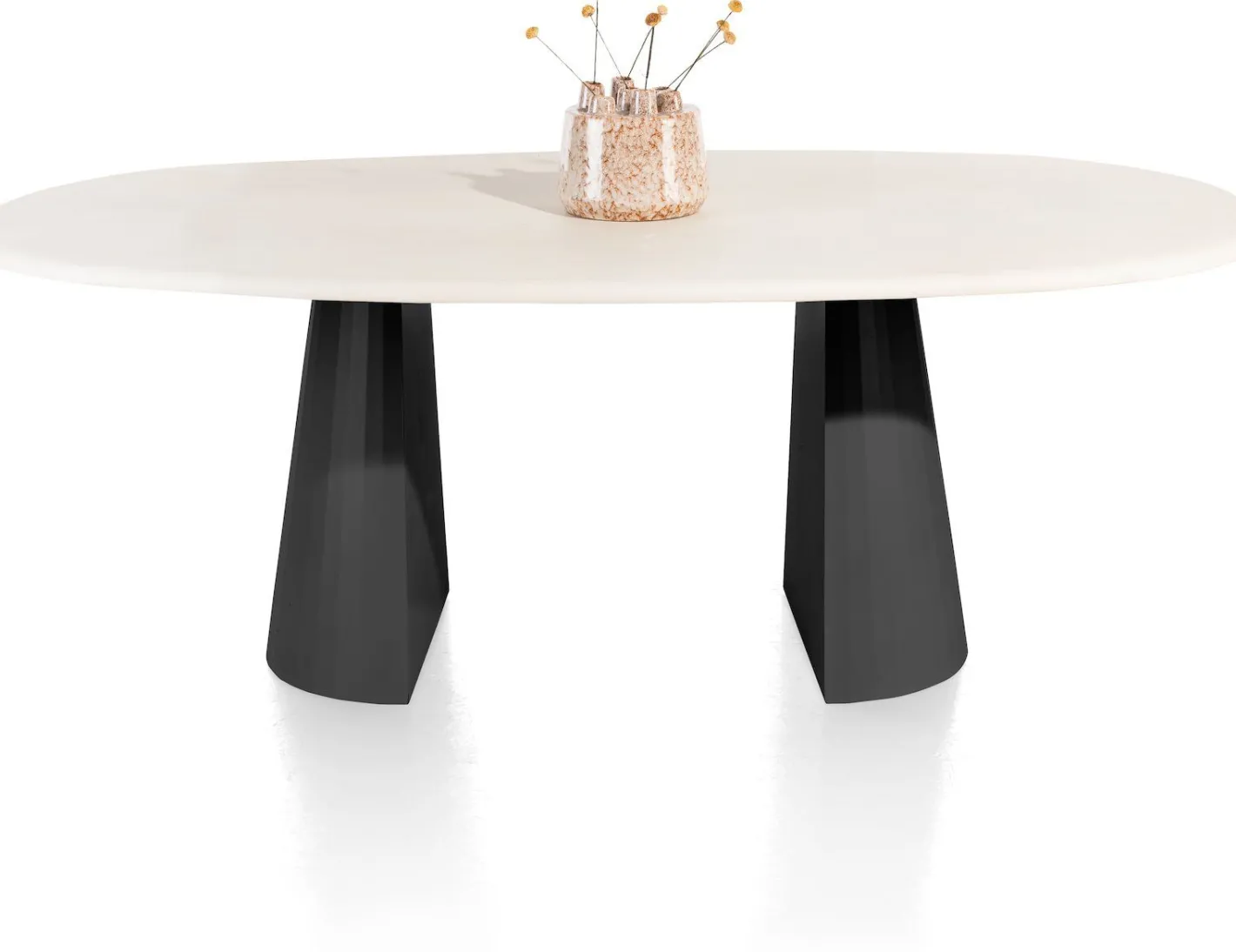 Sale XOOON Lund Cone Off Black Eettafel Stone Skin