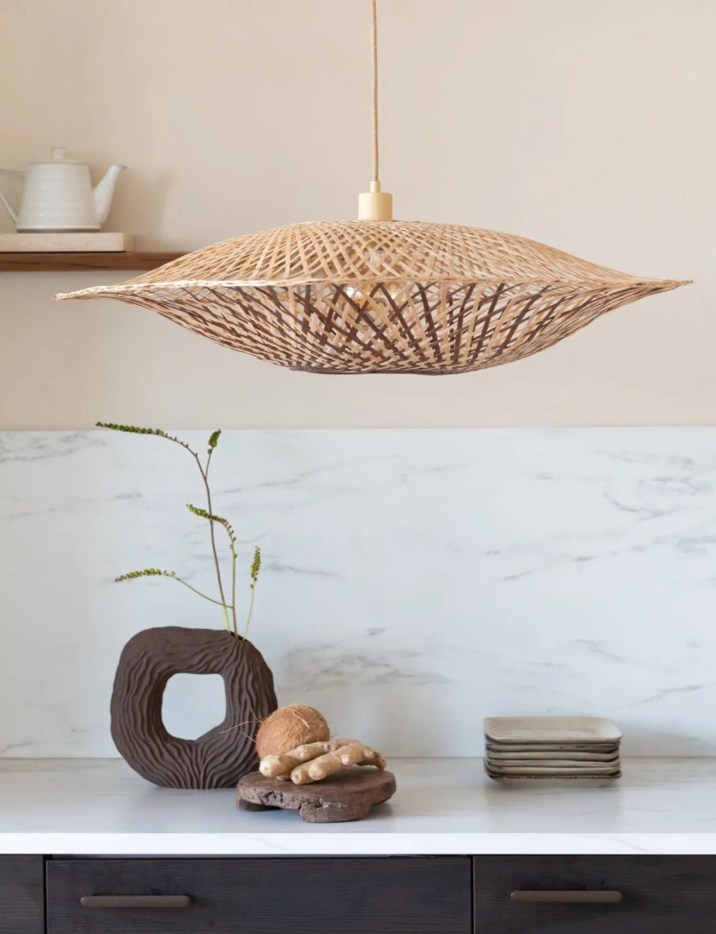 Best Good&Mojo Madura Hanglamp Natural, Brown