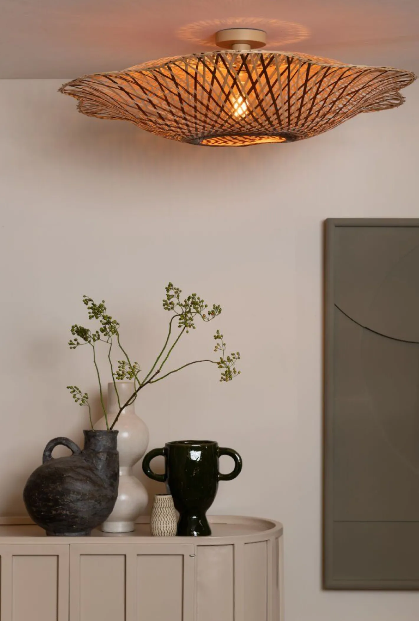 Hot Good&Mojo Madura Plafondlamp Natural, Brown