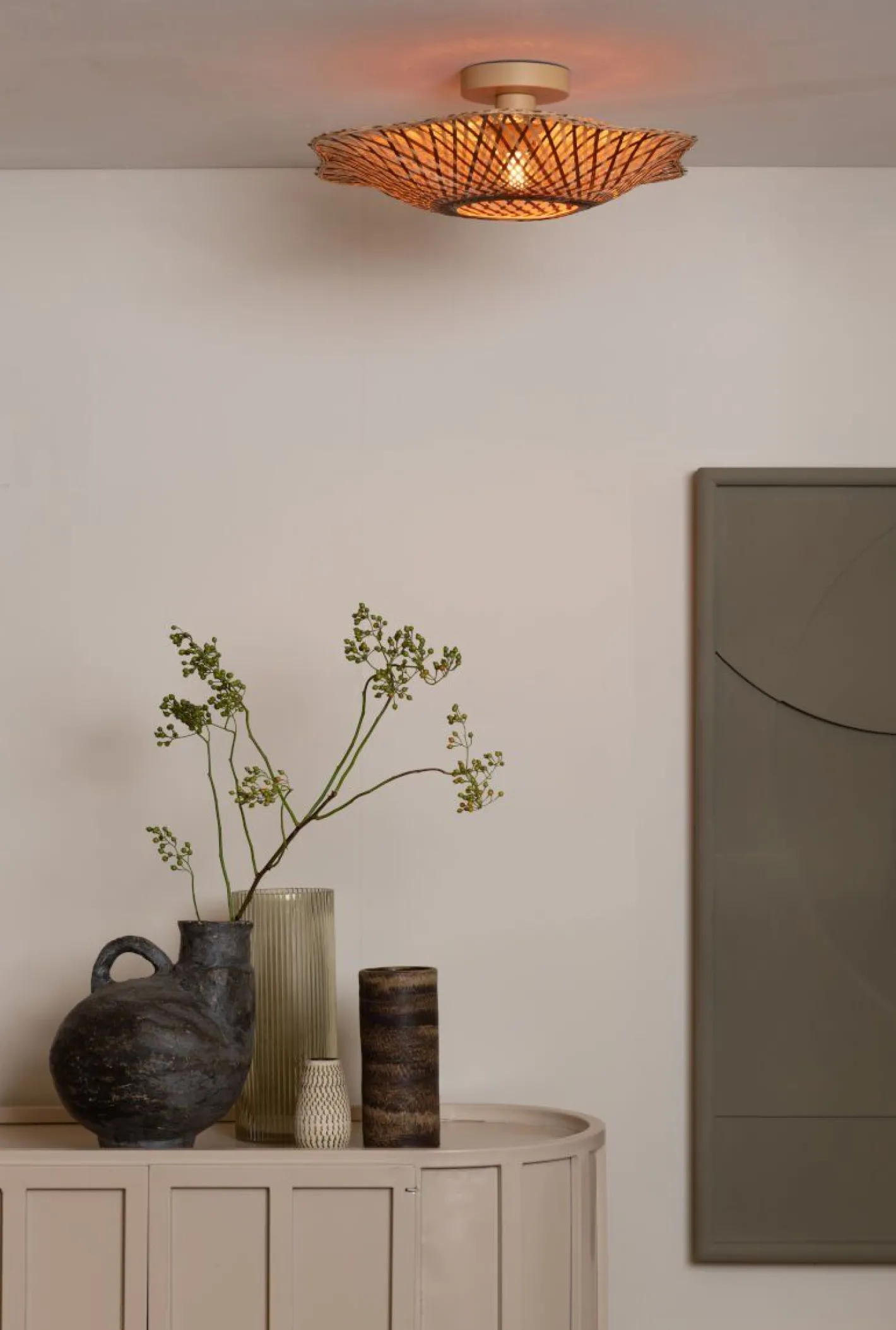 Clearance Good&Mojo Madura Plafondlamp Natural, Brown