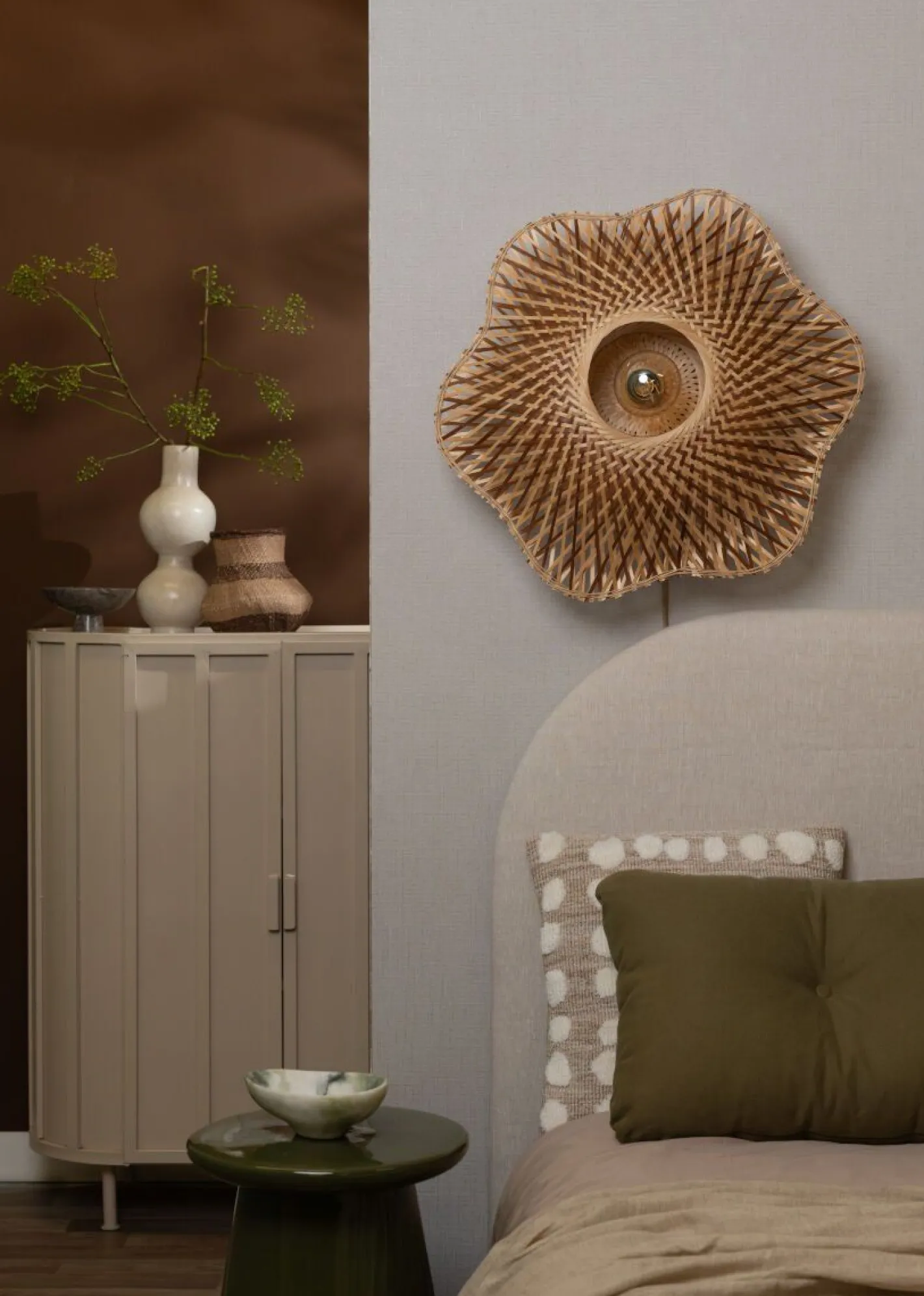 Outlet Good&Mojo Madura Wandlamp Natural, Brown