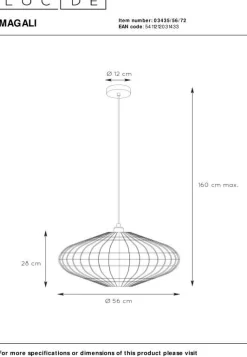 Best Lucide Magali Hanglamp Naturel