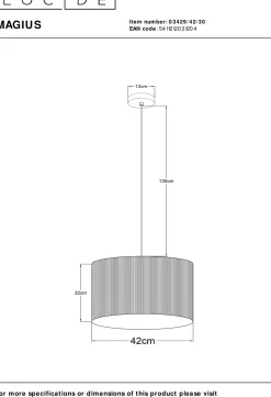 Outlet Lucide Magius Hanglamp Naturel
