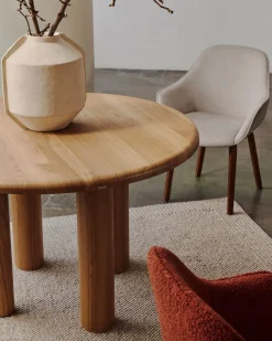 Online Kave Home Mailen Rond Eettafel Naturel