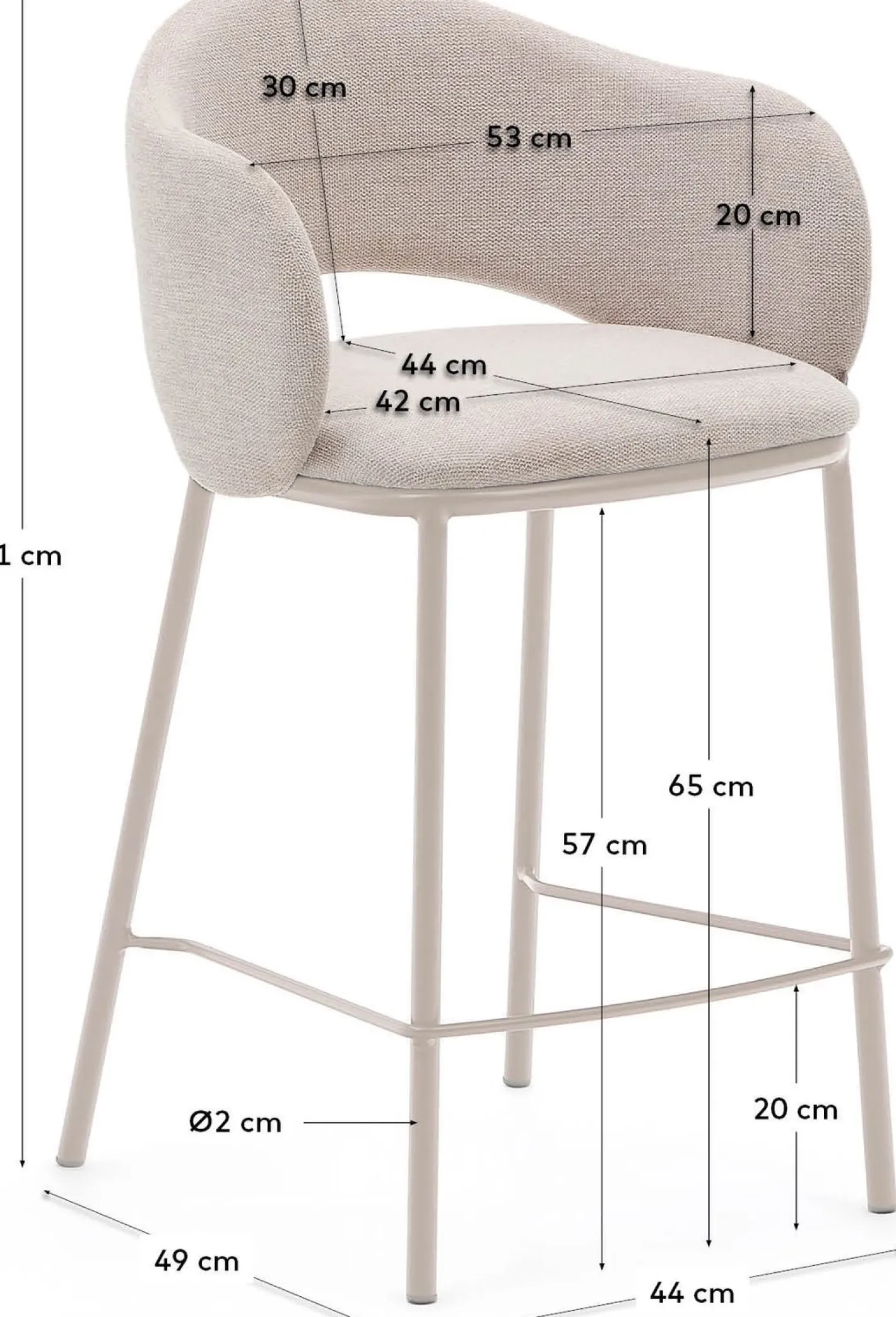 Sale Kave Home Maina Barstoel Beige