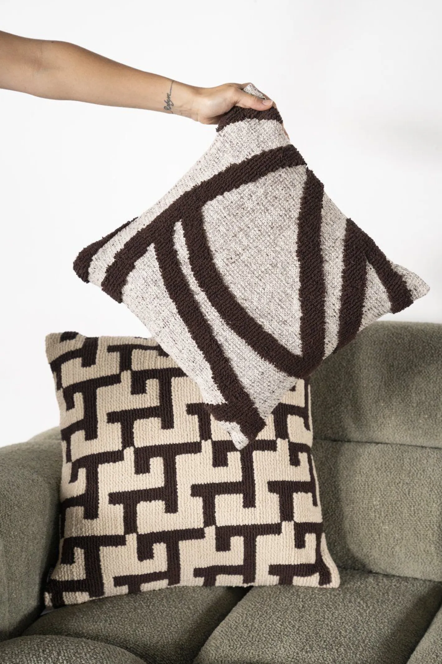 Clearance By Boo Majani Kussen Dark Brown