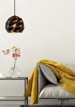 Outlet Lucide Malunga Hanglamp Zwart, Goud
