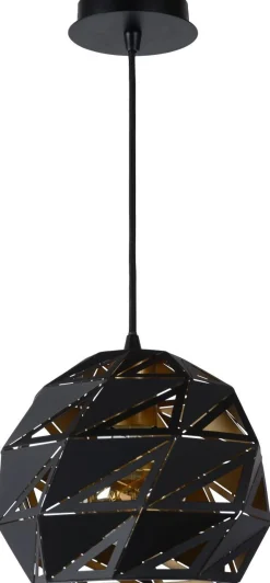 Outlet Lucide Malunga Hanglamp Zwart, Goud