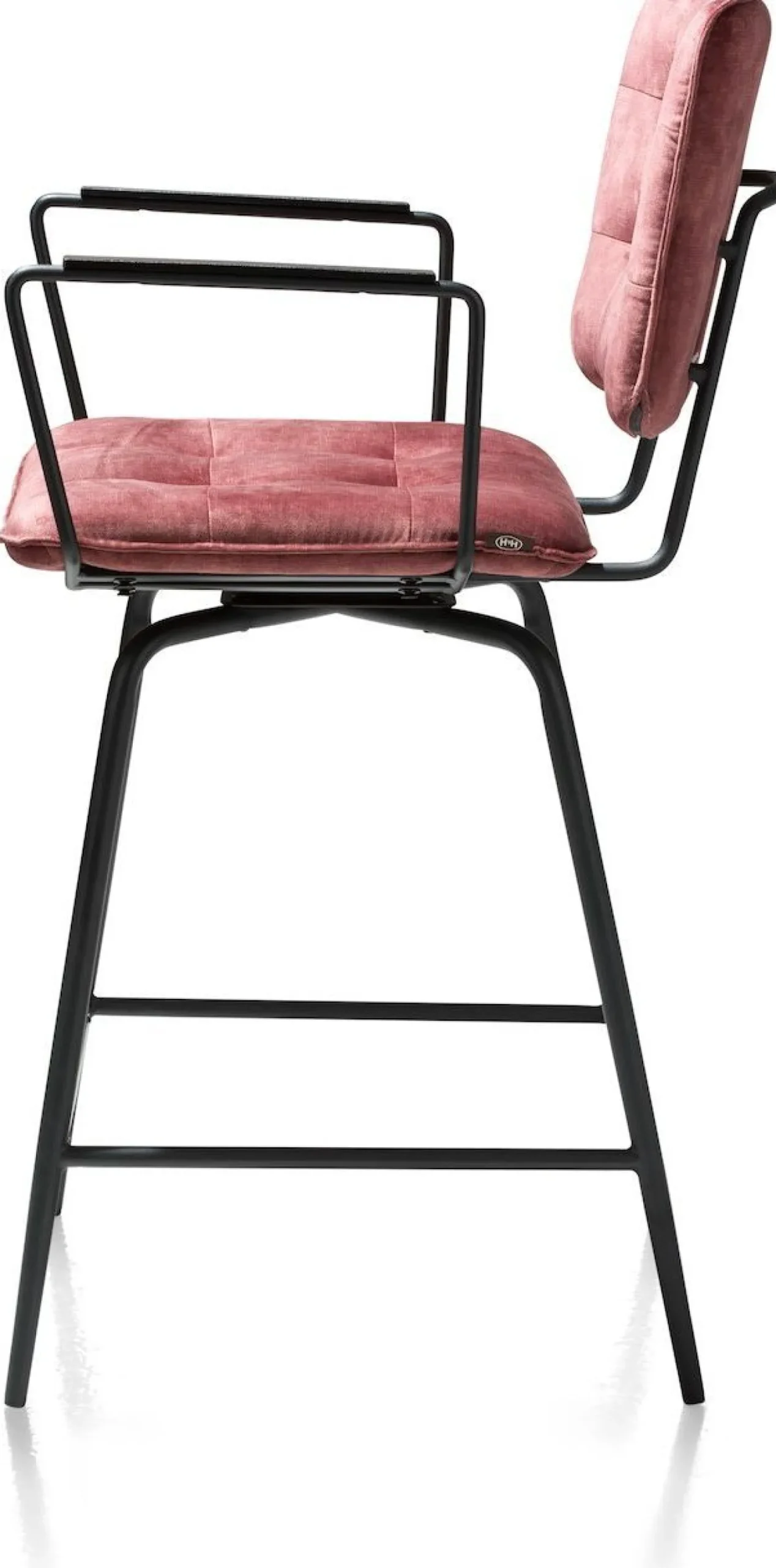 Best Henders en Hazel Manou met arm Barkruk Burgundy Red