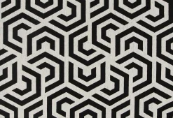 New Trendhopper Manou Vloerkleed Wit, Zwart