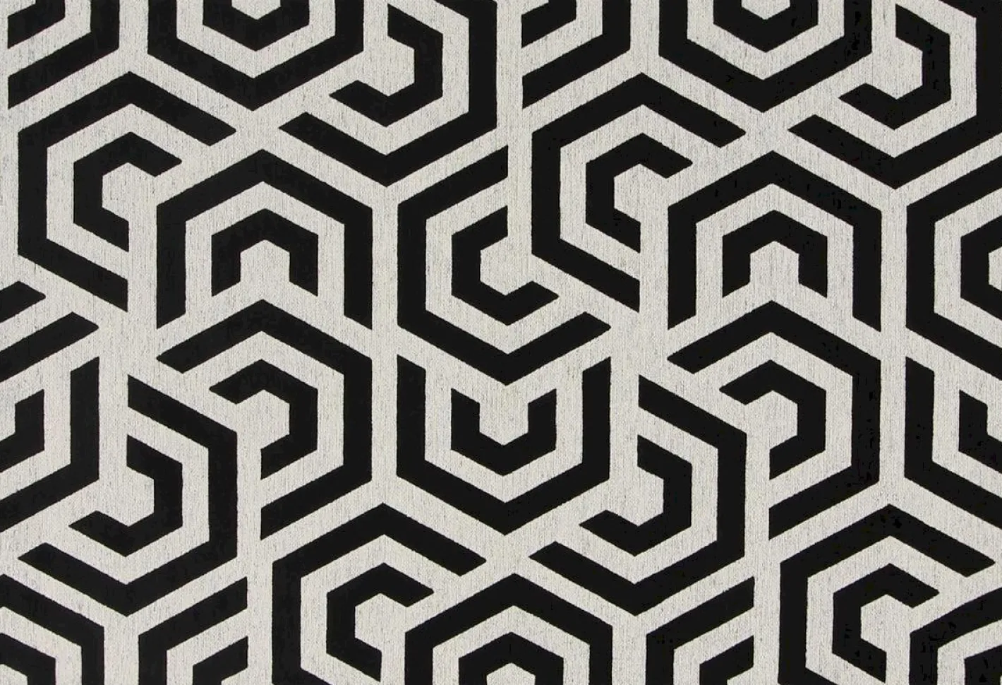 New Trendhopper Manou Vloerkleed Wit, Zwart