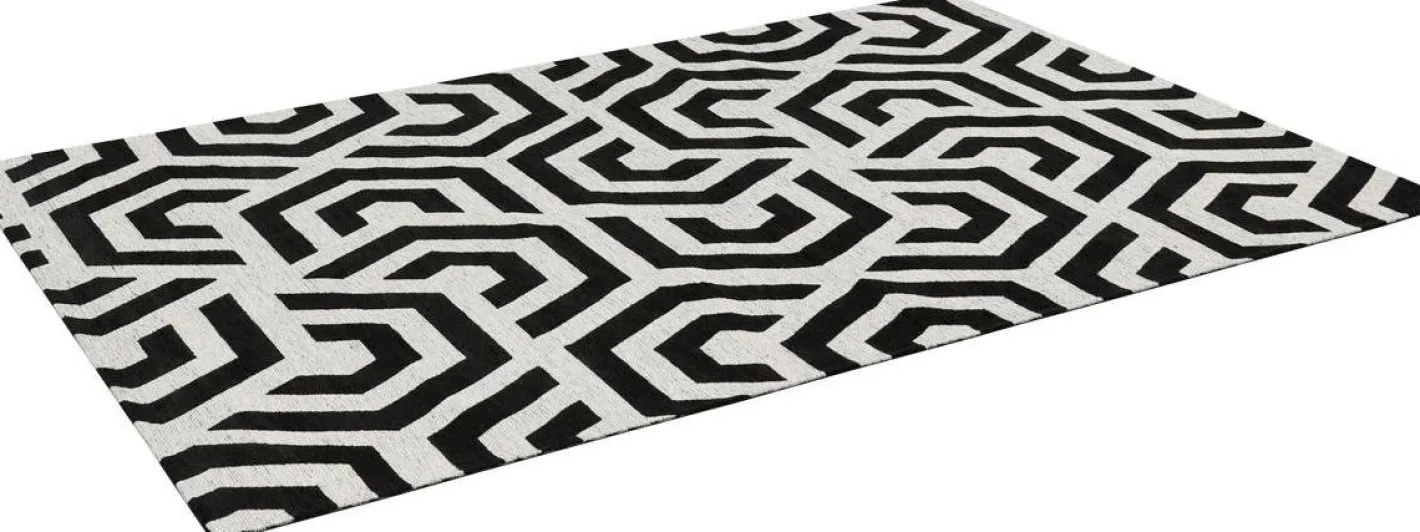 New Trendhopper Manou Vloerkleed Wit, Zwart