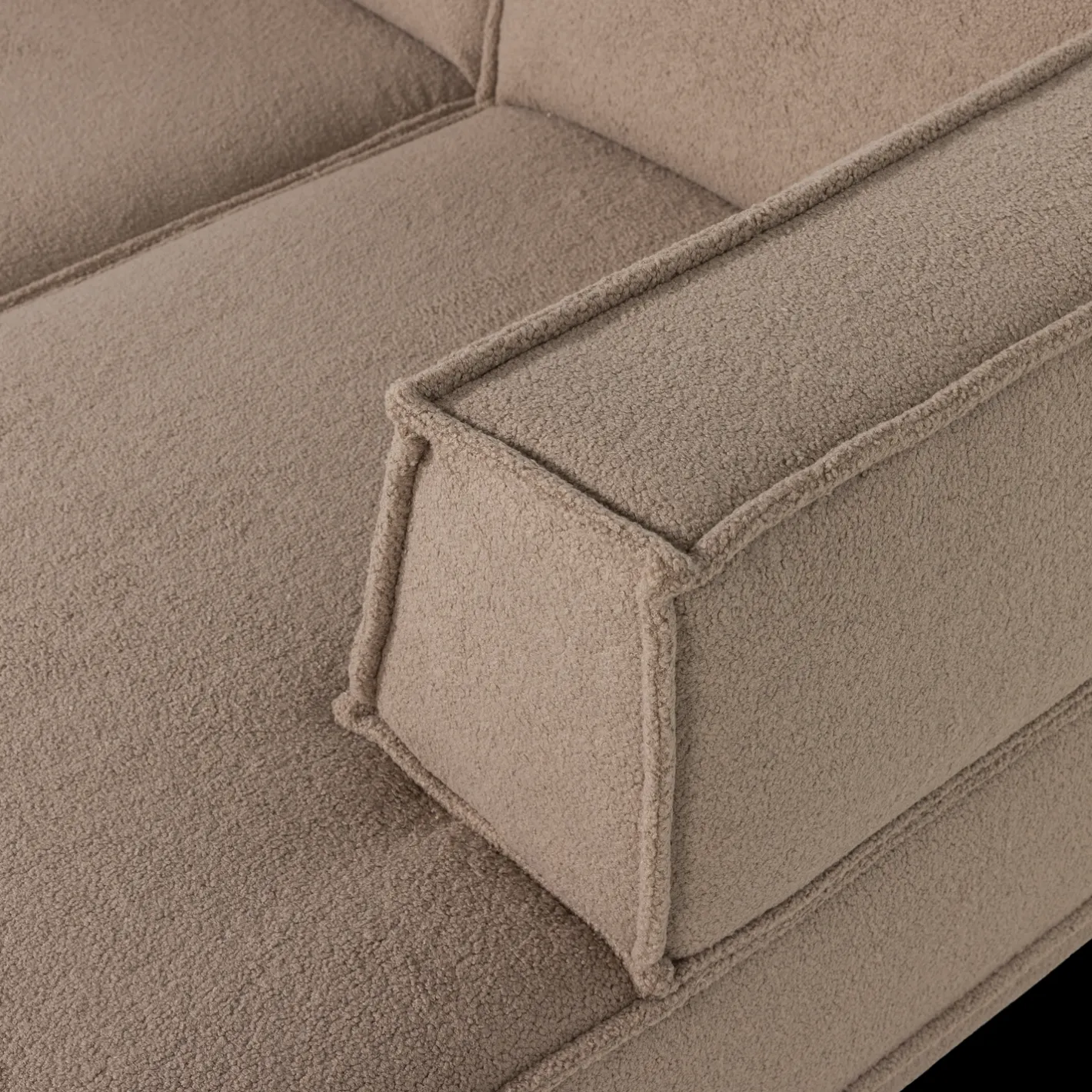 New WOOOD Manu Teddy Hoekbank Taupe