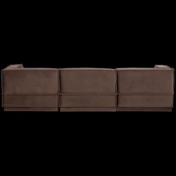 New WOOOD Manu Velvet Hoekbank Bruin