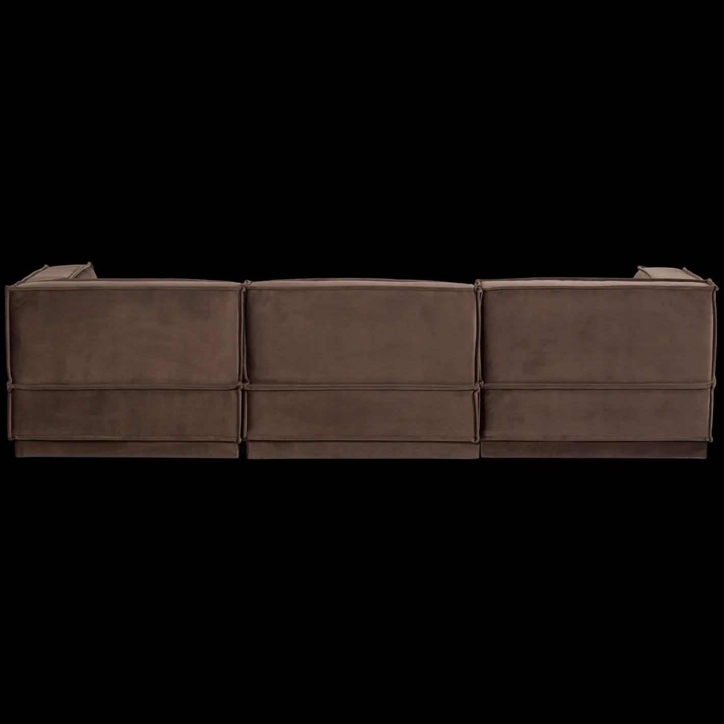 New WOOOD Manu Velvet Hoekbank Bruin
