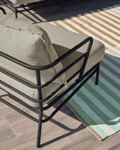 Clearance Kave Home Mareluz Outdoor Fauteuil Zwart