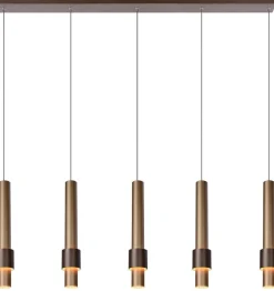 Online Lucide Margary Koffie Hanglamp Koffie, Goud